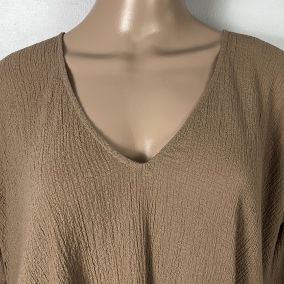 NEW L’ACADEMIE BROWN V-NECK MINI DRESS - Picture 3 of 8